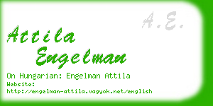 attila engelman business card